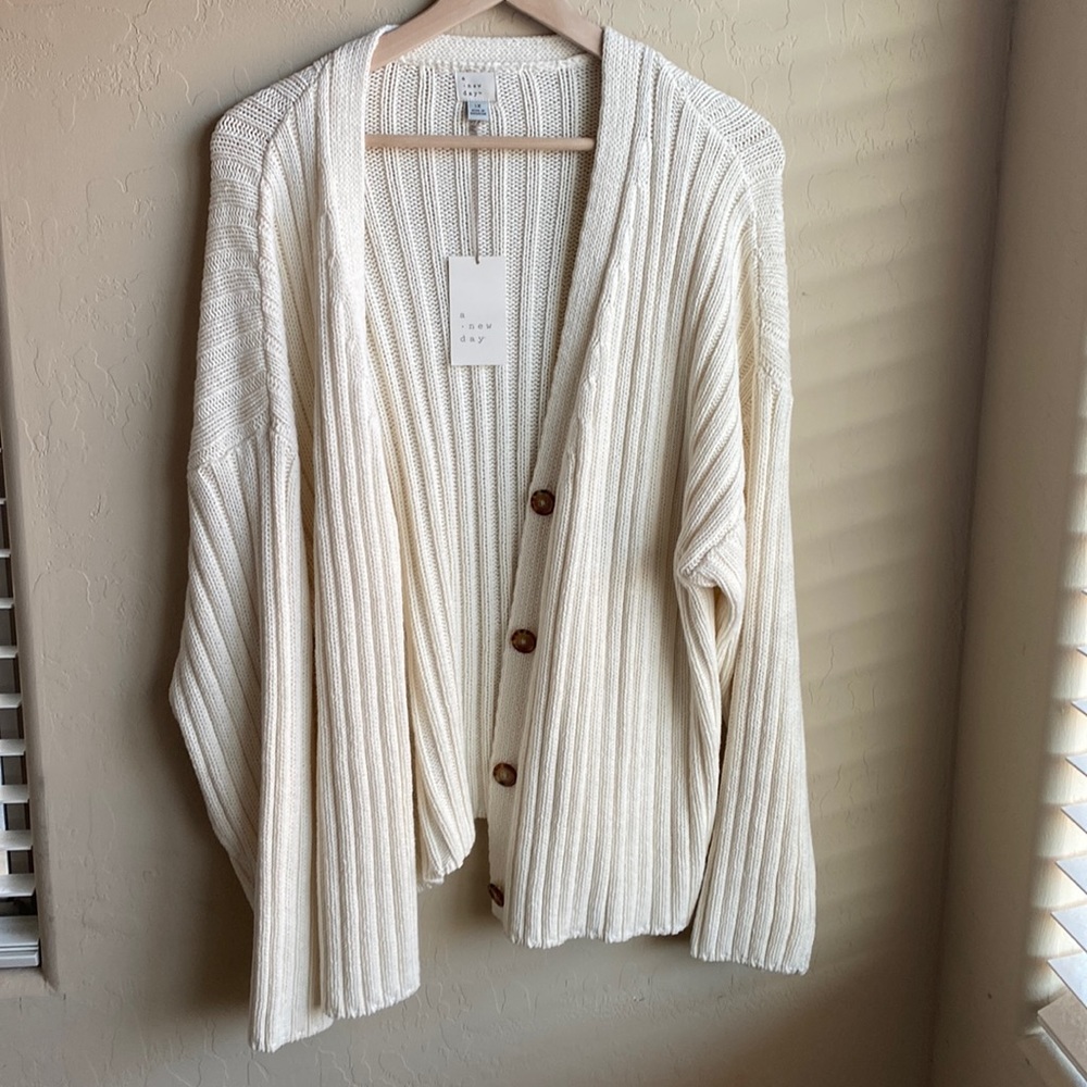 A new day cream cardigan